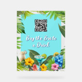 Tropisches Bar Brautparty Bachelorette QR-Code Acrylschild (Vorderseite)