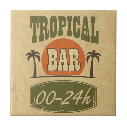 Tropisches Bar Fliese (Vorderseite)