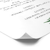 Tropisches Bar für Hochzeitsalkohol. Aquarell Poster (Ecke)