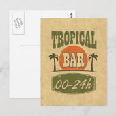 Tropisches Bar Postkarte (Vorne/Hinten)