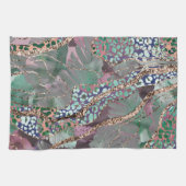 Tropisches Batik-Tier-Glitter-Glam 2 Geschirrtuch (Horizontal)