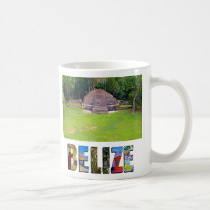 Tropisches Belizealtes Mayaruine-Tempel-Foto Kaffeetasse