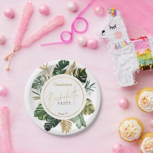 Tropisches Bergsee-Zaun Pappteller (Party)