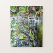 Tropisches Bergwald Wasserfall Thailand Puzzle (Vertikal)