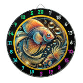 Tropisches Betta Splash Dartboard Design Dartscheibe (vorne)