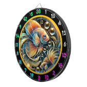 Tropisches Betta Splash Dartboard Design Dartscheibe (Vorderseite rechts)