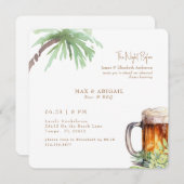 Tropisches Bier & GRILLEN Einladung (Vorne/Hinten)