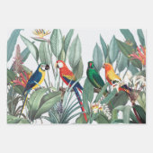 TROPISCHES BIRD LANDSCAPE Wrapping Paper Set Geschenkpapier Set (Vorderseite 2)