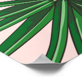 Tropisches Blatt, Blume, Fruchtmuster. Poster (Ecke)