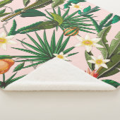 Tropisches Blatt, Blume, Fruchtmuster. Sherpadecke (3/4)