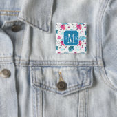 Tropisches Blatt-Dreieck-Muster Button (Beispiel)