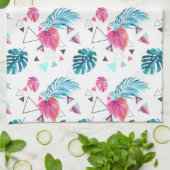 Tropisches Blatt-Dreieck-Muster Handtuch (Gefaltet)