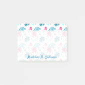 Tropisches Blatt-Dreieck-Muster Post-it Klebezettel (Vorderseite)