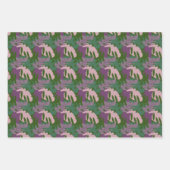 Tropisches Blatt Monstera Lila Grün Dschungel (Vorderseite)