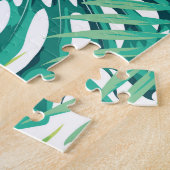 Tropisches Blatt Monstera nahtloses Design Puzzle (Seite)