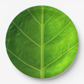 Tropisches Blatt-WegwerfpapierTeller Pappteller (Vorderseite)
