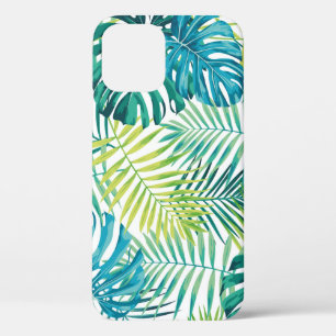 Tropisches Blattdesign mit grüner/blauer Palme und Case-Mate iPhone Hülle
