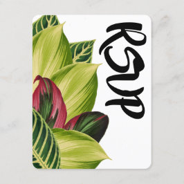 Tropisches Blätter, das UAWG Wedding ist RSVP Karte