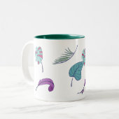 Tropisches Blätter Design Kaffeetasse (Vorderseite Links)
