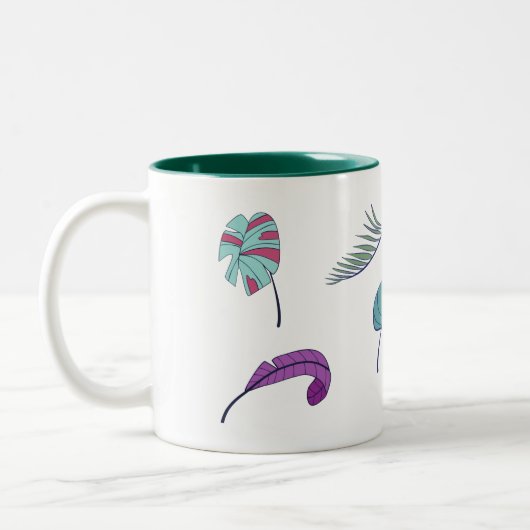 Tropisches Blätter Design Kaffeetasse (Links)