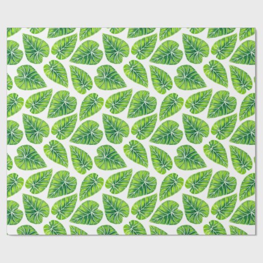 Tropisches Blätter Geschenkpapier (Flach)