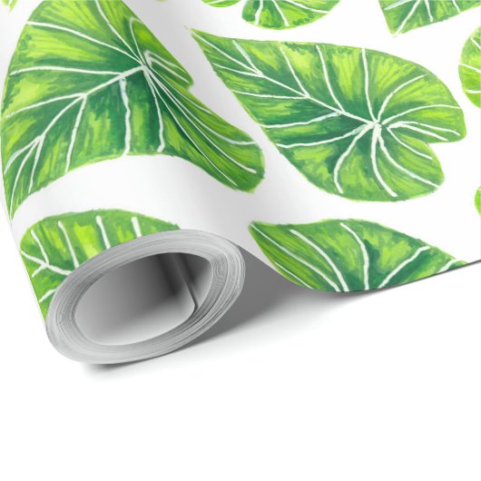Tropisches Blätter Geschenkpapier (Rolleneckpunkt)