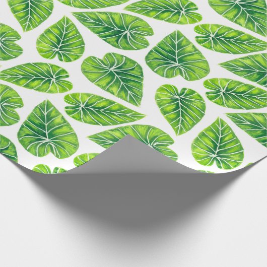 Tropisches Blätter Geschenkpapier (Ecke)