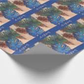 Tropisches Blätter Geschenkpapier (Ecke)