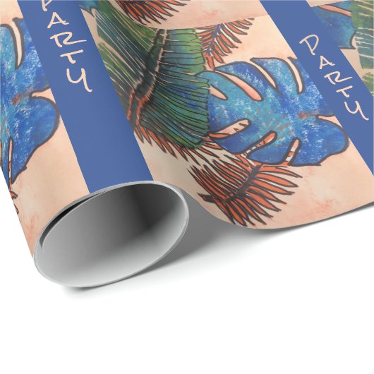 Tropisches Blätter Geschenkpapier (Rolleneckpunkt)