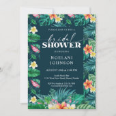 Tropisches Blätter Hawaiianisches Brautparty Einladung (Vorderseite)