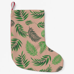 Tropisches Blätter Muster 10 Kleiner Weihnachtsstrumpf
