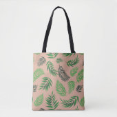 Tropisches Blätter-Muster 10 Tasche (Vorderseite)