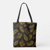 Tropisches Blätter-Muster 14 Tasche (Rückseite)