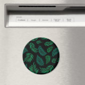 Tropisches Blätter-Muster 2 Magnet (In Situ (Geschirrspüler))