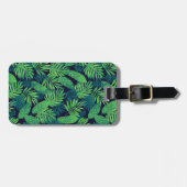 Tropisches Blätter-Muster Gepäckanhänger (Vorderseite horizontal)