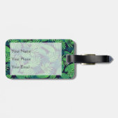 Tropisches Blätter-Muster Gepäckanhänger (Rückseite horizontal)