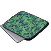 Tropisches Blätter-Muster Laptopschutzhülle (Vorne Knopf)