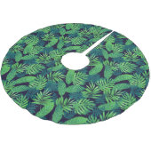 Tropisches Blätter-Muster Polyester Weihnachtsbaumdecke (Schrägansicht)