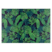 Tropisches Blätter-Muster Schneidebrett (Vorderseite)