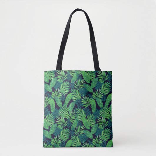 Tropisches Blätter-Muster Tasche (Vorderseite)