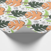 tropisches Blätter, Packpapier (Ecke)