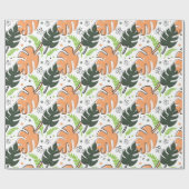tropisches Blätter, Packpapier (Flach)