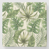 Tropisches Blätter Steinuntersetzer (Vorderseite)