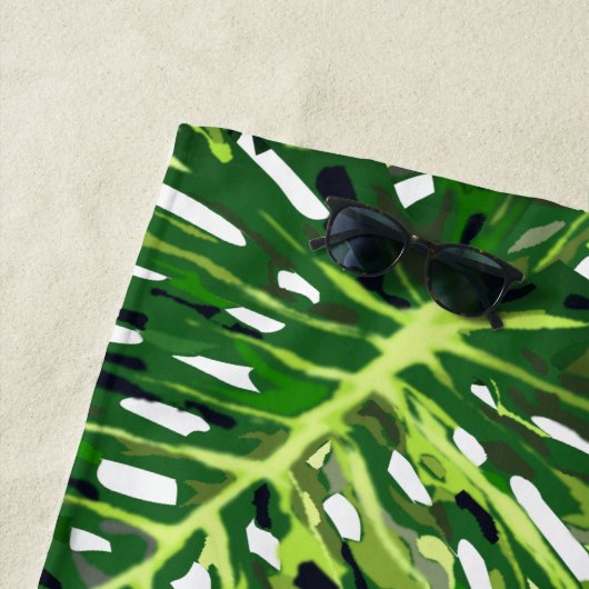 Tropisches Blätter Strandtuch (Beispiel)