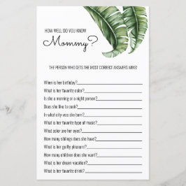 Tropisches Blätter/Streifen Kinderduschenspiel