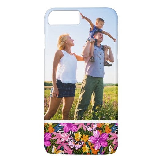 Tropisches Blätter und Blumen des Case-Mate iPhone Hülle (Rückseite)