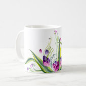 Tropisches Blätter und Blumen für Teatime Kaffeetasse (Vorderseite Links)