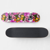 Tropisches Blätter und Blumen Skateboard (Horizontal)