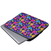 Tropisches Blätter- und Blumenmuster-23857 Laptopschutzhülle (Vorne Knopf)