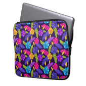 Tropisches Blätter- und Blumenmuster-23857 Laptopschutzhülle (Vorderseite Links)
